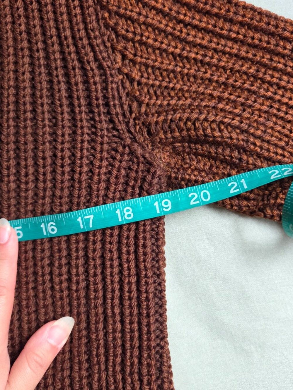 1920s Shaker Sweater Brown Two Tone Shawl Collar Detroit Knitting Mills Wool - Picture 6 of 8